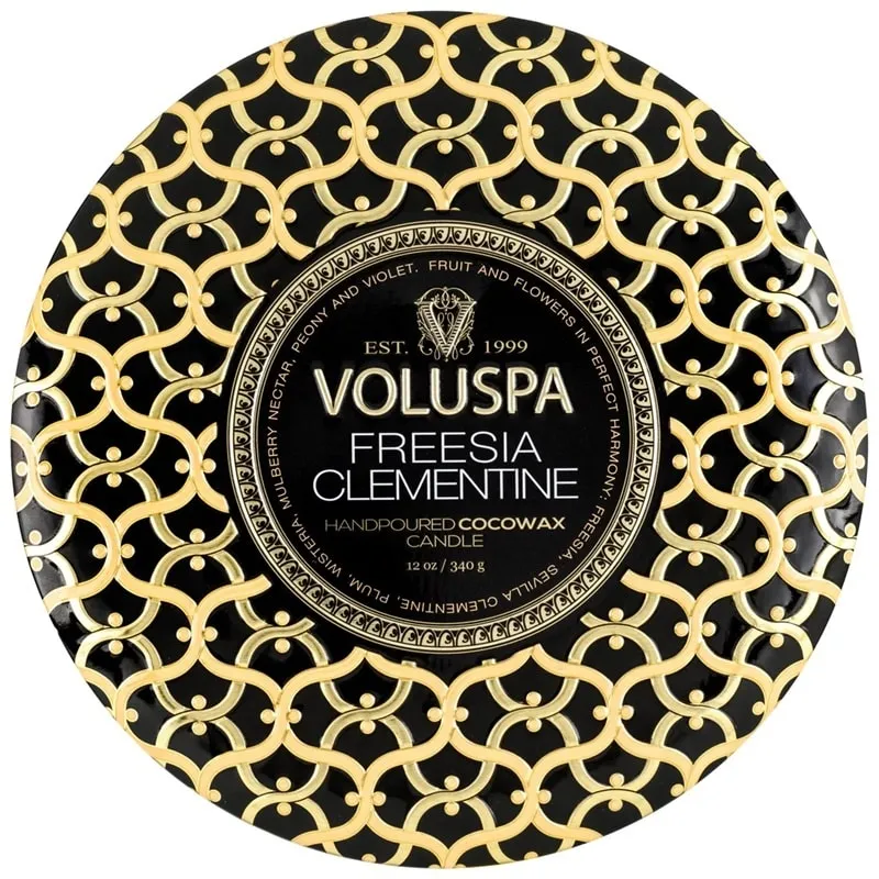 Alternativ bild 0 för Voluspa Freesia Clementine 3-Wick Tin Candle 40h
