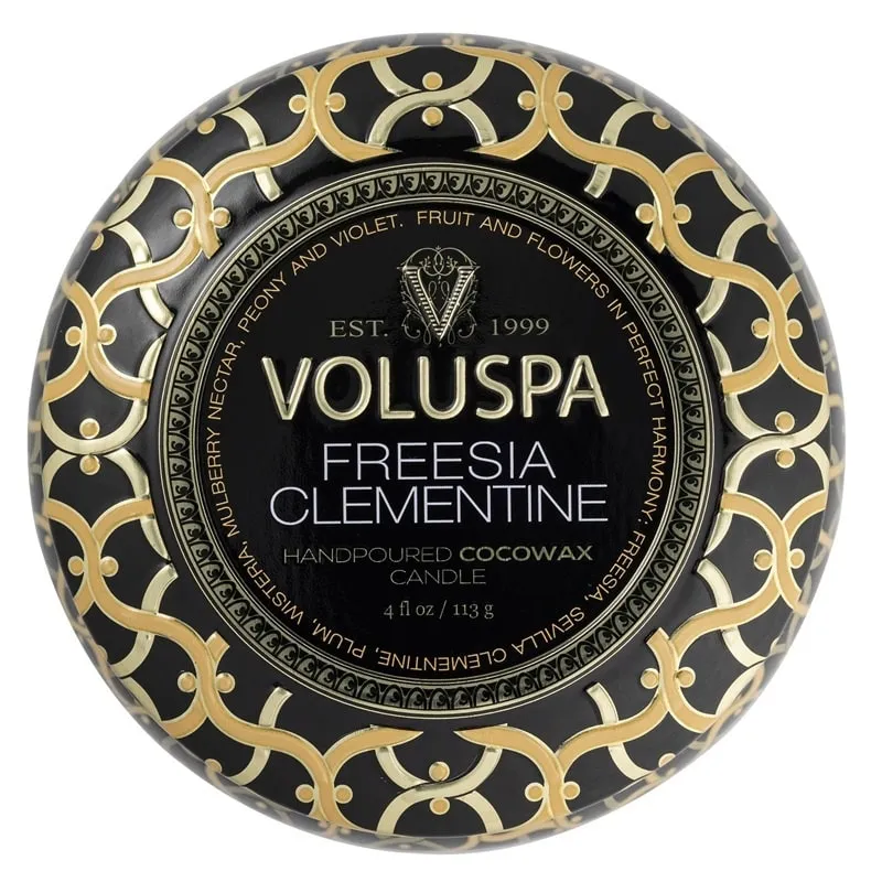 Alternativ bild 0 för Voluspa Freesia Clementine Mini Tin Candle 25h