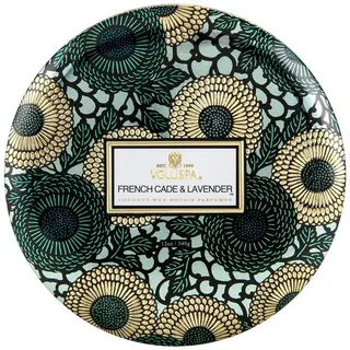 Produktfoto för Voluspa French Cade & Lavender 3-Wick in Decorative Tin 40h 340 g