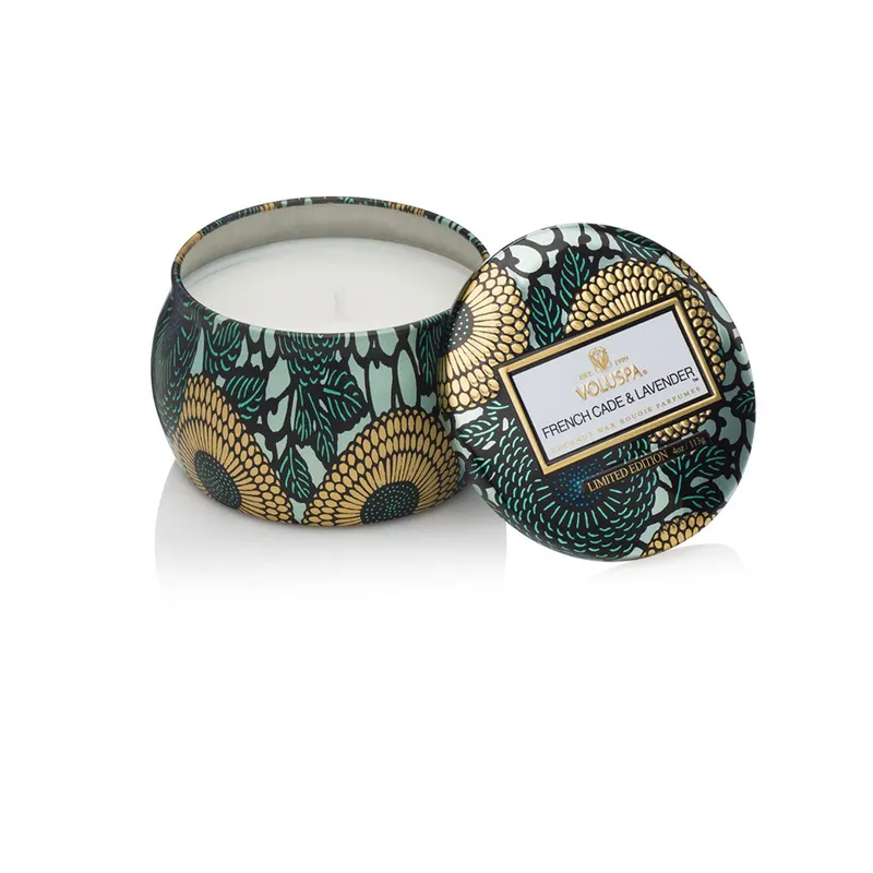 Alternativ bild 0 för Voluspa French Cade & Lavender Decorative Tin Candle 25h 113 g