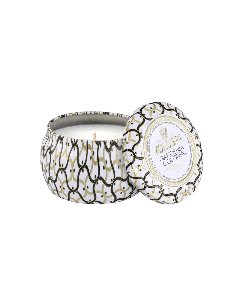 Bild 2 för Voluspa Gardenia Colonia Maison Blanc Decorative Tin Candle 25h