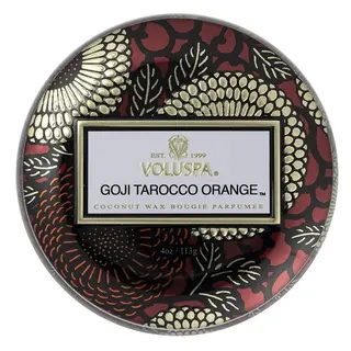 Produktfoto för Voluspa Goji & Tarocco Orange Decorative Tin Candle - 113 g