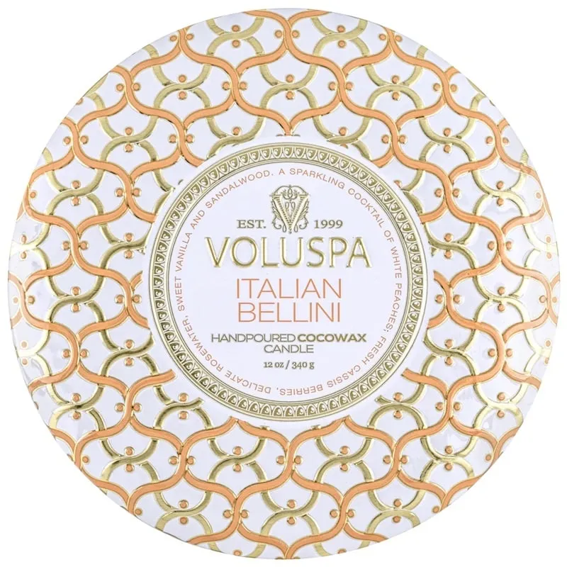 Alternativ bild 0 för Voluspa Italian Bellini Maison Blanc 3-Wick in Decorative Tin 40h