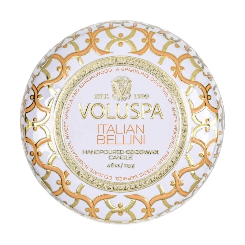 Alternativ bild 0 för Voluspa Italian Bellini Maison Blanc Decorative Tin Candle 25h
