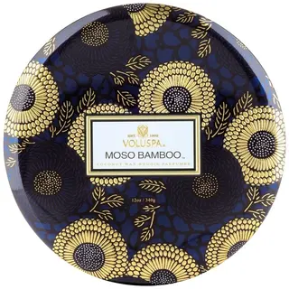 Produktfoto för Voluspa Moso Bamboo Japonica 3-Wick in Decorative Tin 40h 340 g