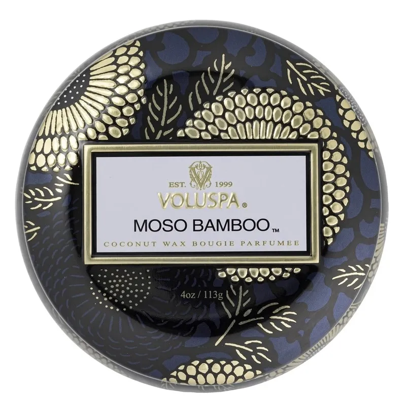 Alternativ bild 0 för Voluspa Moso Bamboo Japonica Decorative Tin Candle 25h 113 g