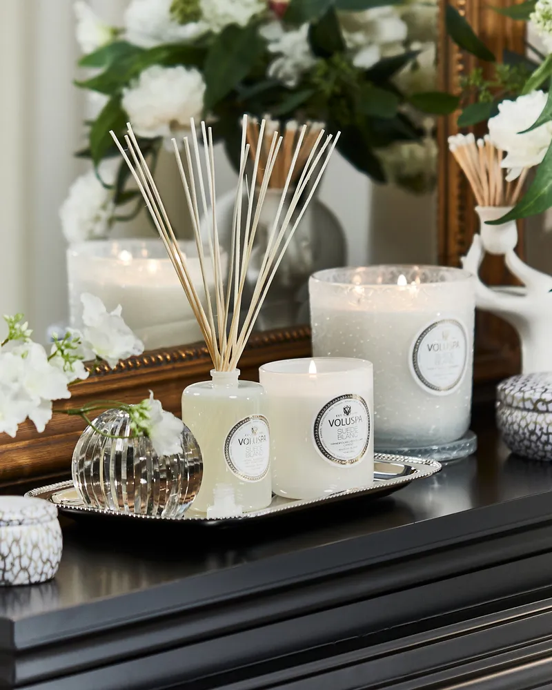 Bild 2 för Voluspa Reed Diffuser Suede Blanc - 177 ml