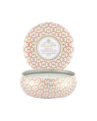Produktfoto för Voluspa Saijo Persimmon Maison Blanc 3-Wick in Decorative Tin 40h