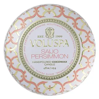 Produktfoto för Voluspa Saijo Persimmon Maison Blanc Decorative Tin Candle 25h