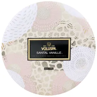 Produktfoto för Voluspa Santal Vanille Japonica 3-Wick in Decorative Tin 40h