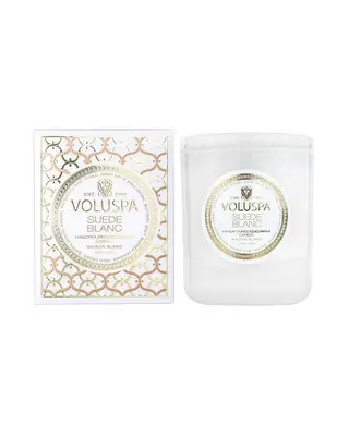 Produktfoto för Voluspa Suede Blanc Maison Blanc Boxed Candle 60h