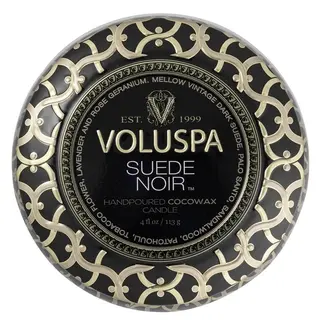 Produktfoto för Voluspa Suede Noir Mini Tin Candle 25h