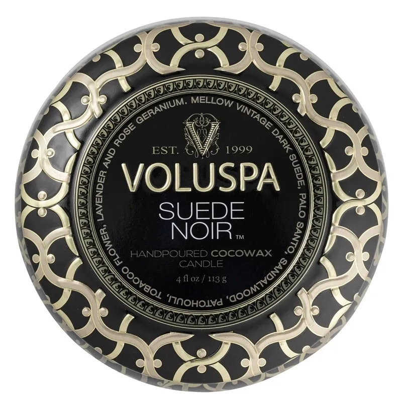 Alternativ bild 0 för Voluspa Suede Noir Mini Tin Candle 25h