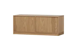 Produktfoto för VTWONEN Modul&auml;rt undersk&aring;p, m. 2 tryck f&ouml;r att &ouml;ppna d&ouml;rrar och 2 hyllor - naturlig matt ekfan&eacute;r (110x40)