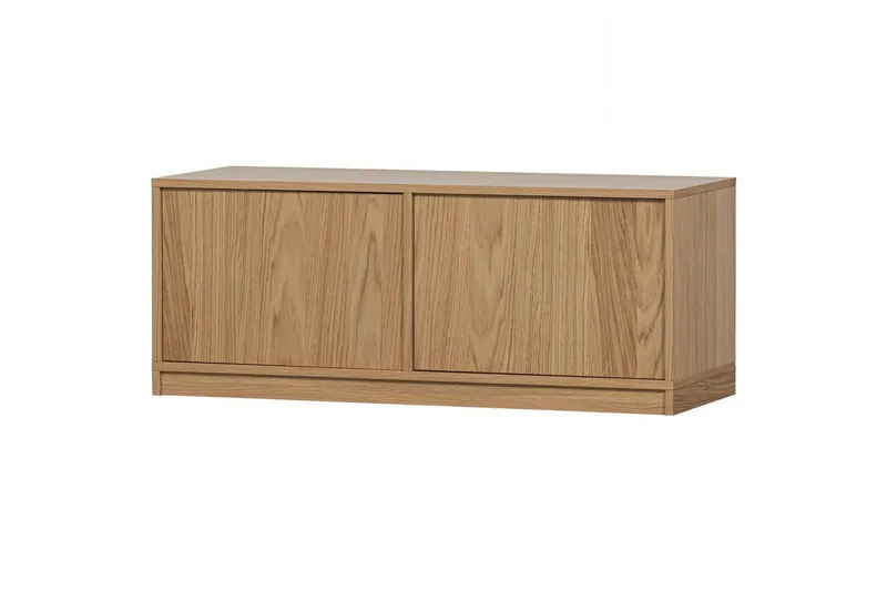 Bild 1 för VTWONEN Modul&auml;rt undersk&aring;p, m. 2 tryck f&ouml;r att &ouml;ppna d&ouml;rrar och 2 hyllor - naturlig matt ekfan&eacute;r (110x40)