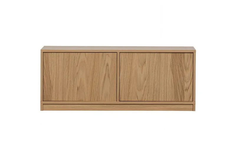 Bild 2 för VTWONEN Modul&auml;rt undersk&aring;p, m. 2 tryck f&ouml;r att &ouml;ppna d&ouml;rrar och 2 hyllor - naturlig matt ekfan&eacute;r (110x40)