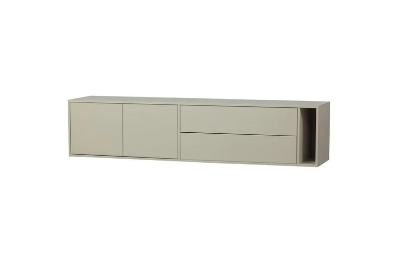 Bild 1 för VTWONEN Settle Down TV-bord, w. 2 d&ouml;rrar, 2 l&aring;dor och 1 hylla - dammfuru (200x45)