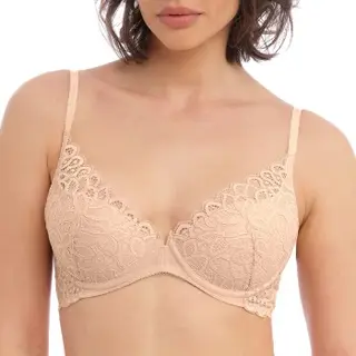 Produktfoto för Wacoal BH Raffine Plunge Push Up Bra Beige E 75 Dam