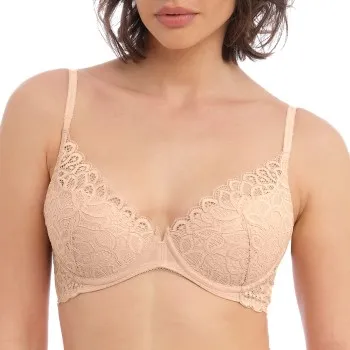Alternativ bild 0 för Wacoal BH Raffine Plunge Push Up Bra Beige E 75 Dam