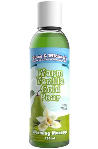 Produktfoto för Warm Vanilla Gold Pear - Smaksatt massageolja