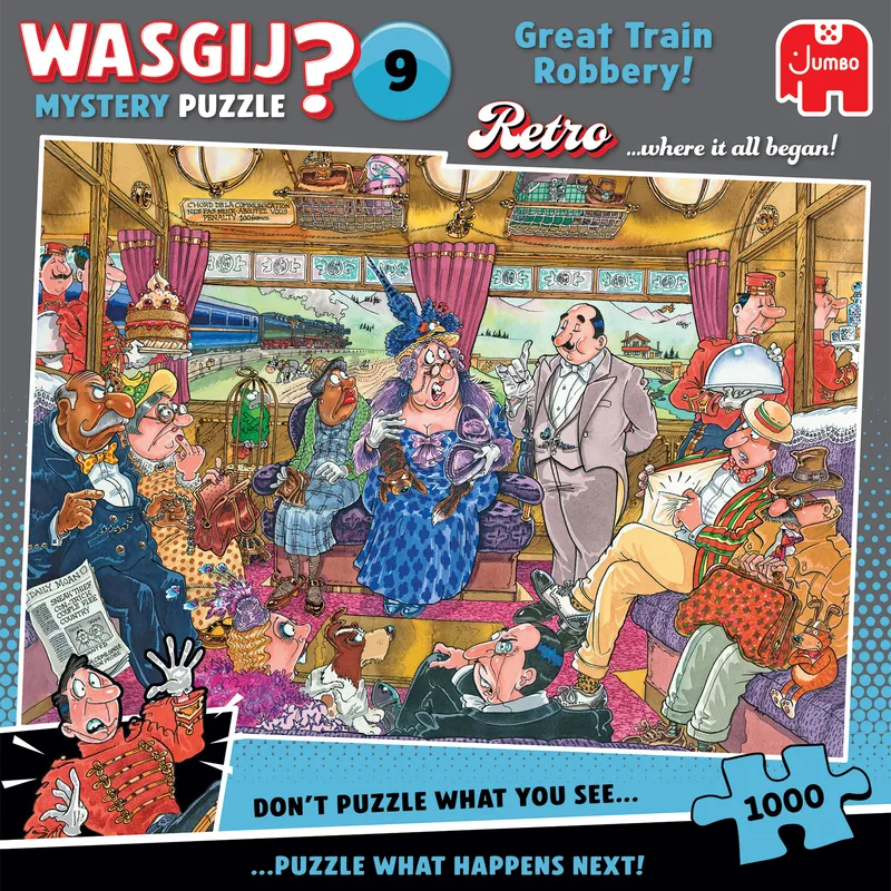 Alternativ bild 0 för Wasgij Retro Mystery 9 - The Great Train Robbery! (1000)