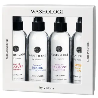Produktfoto för WASHOLOGI Linnevatten Presentask 4 x 100ml