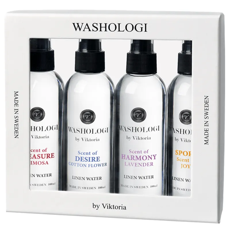 Bild 1 för WASHOLOGI Linnevatten Presentask 4 x 100ml