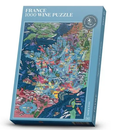 Alternativ bild 0 för Water and Wines - Vinpussel - Frankrike 1000 bitar Blå