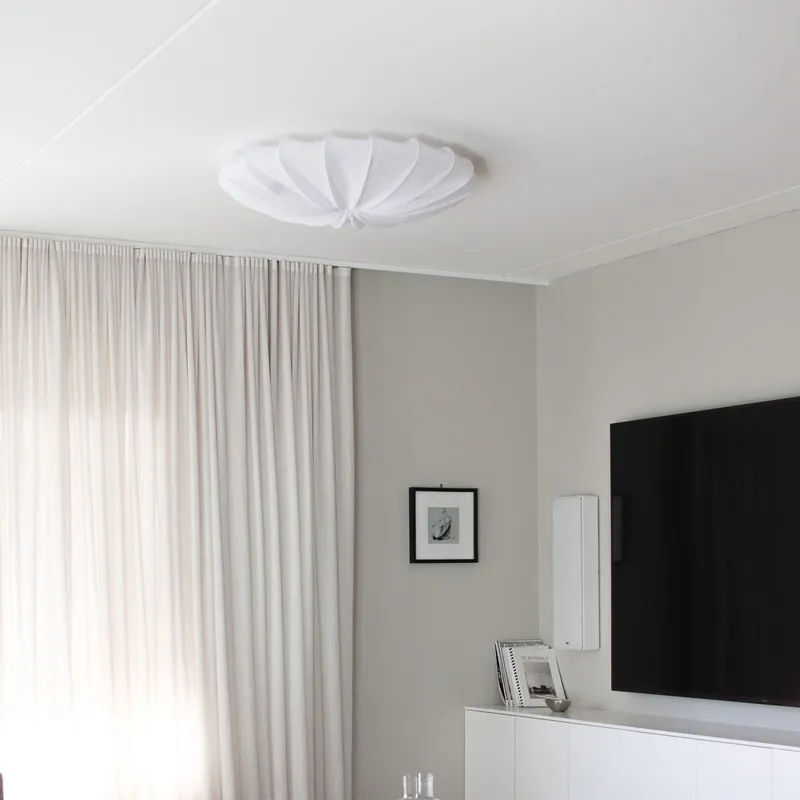 Bild 2 för Watt & Veke Anna plafond, linne, 80 cm, vit