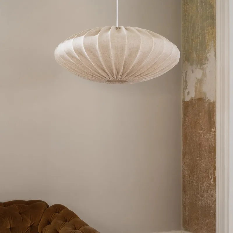 Bild 4 för Watt & Veke Ellipse taklampa, 65 cm, linne, natural