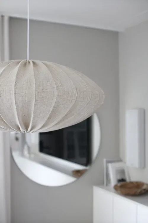 Alternativ bild 0 för Watt & Veke Ellipse taklampa, 80 cm, linne, natural