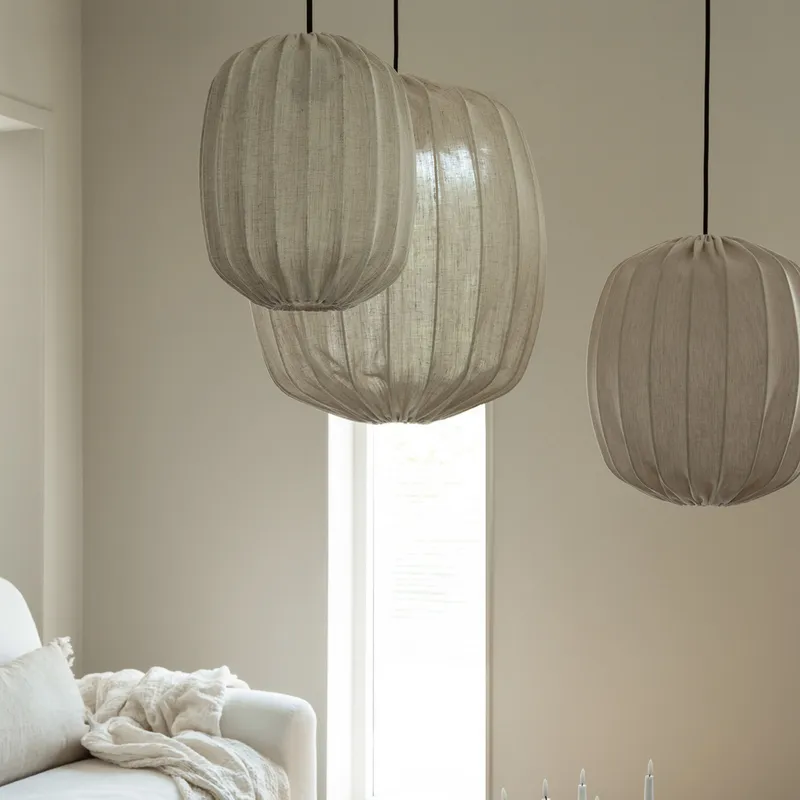 Bild 4 för Watt & Veke Prisma Linen Natural taklampa 35 cm