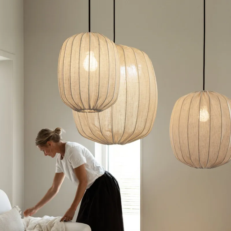 Bild 4 för Watt & Veke Prisma Linen Natural taklampa 45 cm