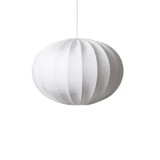 Produktfoto för Watt & Veke taklampa, oval boll, bomull, vit, 65 cm