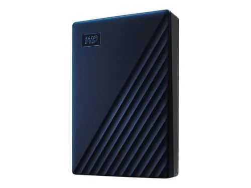 Alternativ bild 0 för WD My Passport for Mac WDBA2F0050BBL - Hårddisk - krypterad - 5 TB - extern (bärbar) - USB 3.2 Gen 1 - 256-bitars AES - midnatsblå