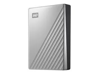 Produktfoto för WD My Passport Ultra WDBFTM0040BSL - External Hard drive 4 TB - USB 3.0 (USB-C connector) - 256-bit AES Encryptin- Silver - *Windows only drive*