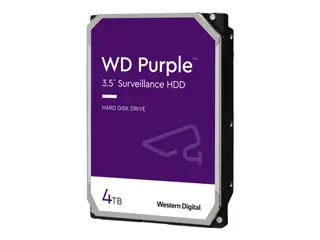 Produktfoto för WD Purple WD43PURZ - Hårddisk - 4 TB - övervakning - intern - 3,5 - SATA 6Gb/s - 5400 rpm - buffert: 256 MB