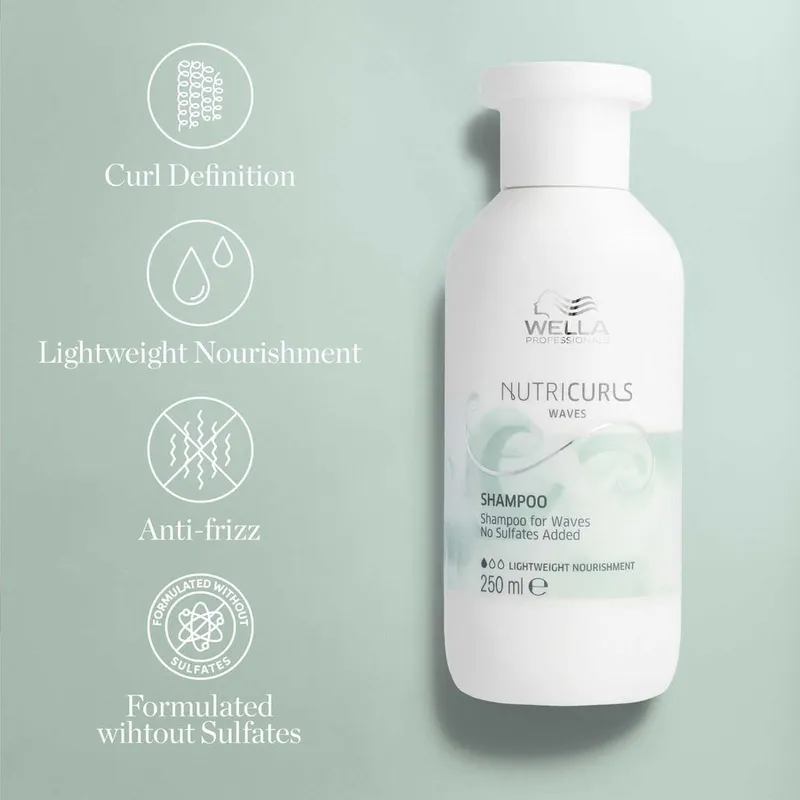 Bild 3 för Wella Professionals Nutricurls Waves Shampoo 250 ml