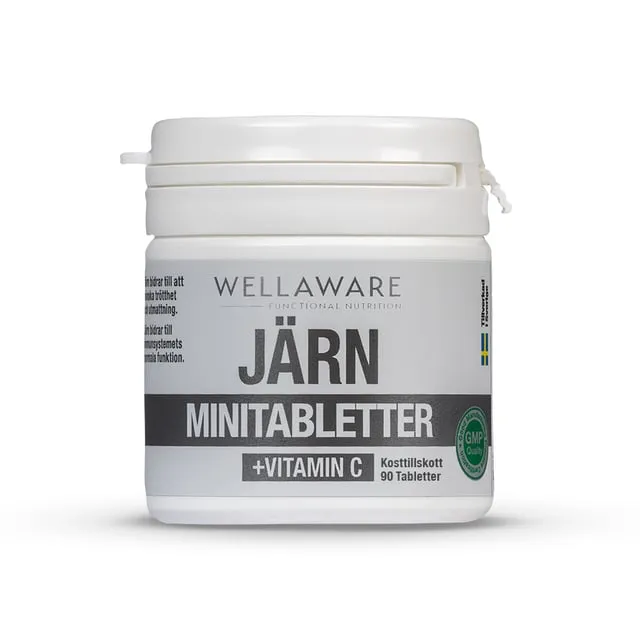 Alternativ bild 0 för WellAware Järn och Vitamin C 90 st minitabletter