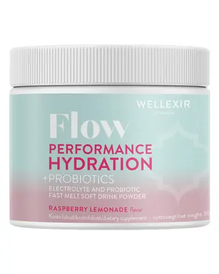 Produktfoto för Wellexir Flow Hydration Raspberry Lemonade 300 g