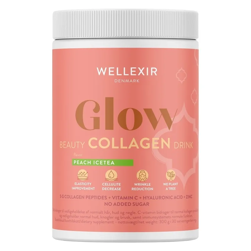 Bild 1 för Wellexir Glow Beauty Drink Peach Ice Tea 360 g