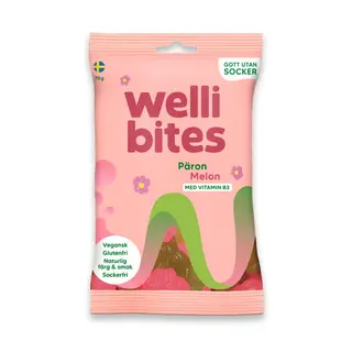 Produktfoto för Wellibites Päron & Melon 70 g