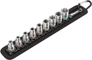 Produktfoto för Wera 05003883001, Hylssats, 1/4, Metrisk, 9 huvuden, 5,5.5,6,7,8,10,11,12,13 mm