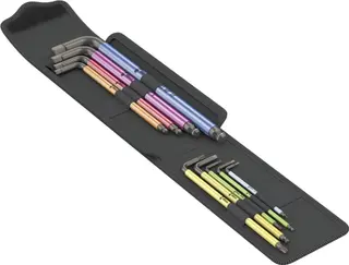Produktfoto för Wera Bicycle Set 4 - L-nyckelsats - 9 delar - i folding pouch