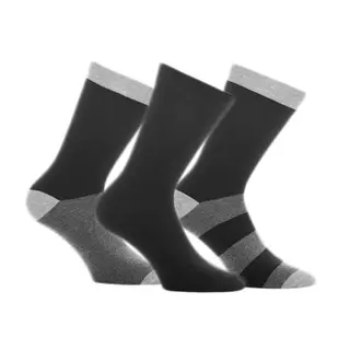 Produktfoto för WESC Strumpor 3P Socks Svart/Grå Strl 39/42