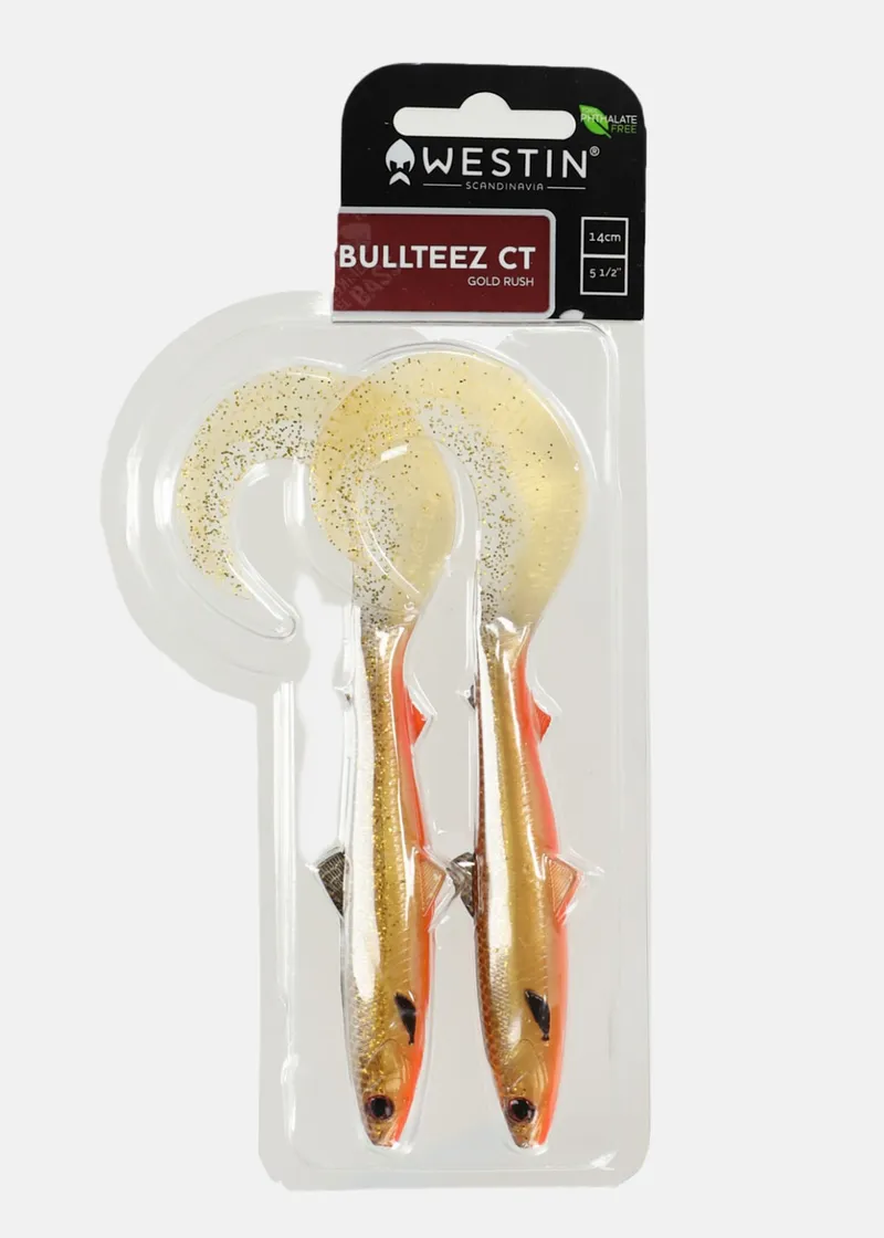 Bild 2 för Westin BullTeez Curltail 14 cm jigg 2 st/pkt Gold Rush
