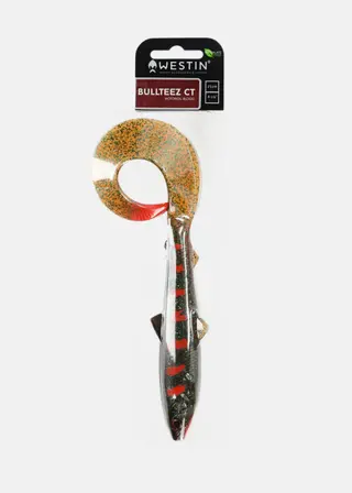 Produktfoto för Westin BullTeez Curltail 21 cm jigg Motoroil Blood UV