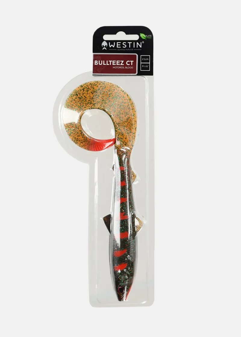 Bild 2 för Westin BullTeez Curltail 21 cm jigg Motoroil Blood UV