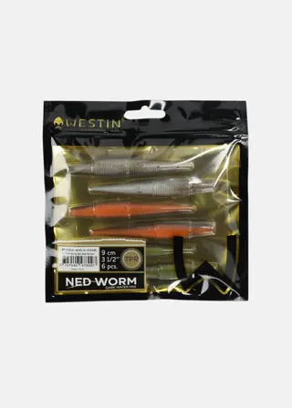 Produktfoto för Westin Ned Worm 11cm 7g Dark Water Mix 5pcs