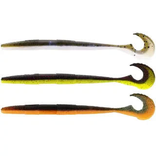 Produktfoto för Westin Swimming Worm Dark Water Mix 13 cm jigg 5 st/pkt